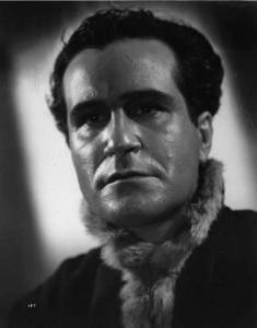 Scena del film "Condottieri" - Regia Luis Trenker - 1937 - L'attore Luis Trenker in un primo piano