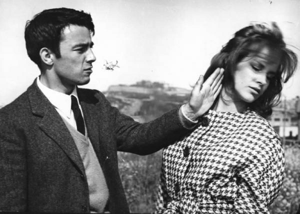 Fotografia del film "I delfini" - Regia Francesco Maselli 1960 - L'attore Gérard Blain tira uno schiaffo all'attrice Antonella Lualdi.
