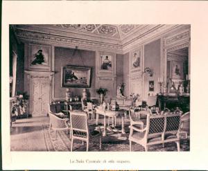 Villa Amalia / Sala dell'Aurora / Riproduzione da libro di una fotografia della sala nel 1928