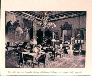 Villa Amalia / Sala di lettura / Riproduzione da libro di una fotografia della sala nel 1928