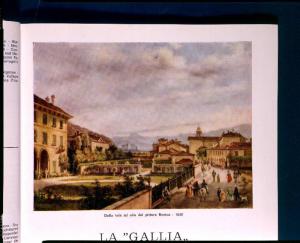 Riproduzione da libro di un dipinto del 1840 nel quale sono raffigurante Villa Gallia e Villa Saporiti