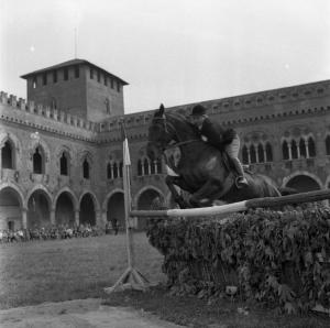 Cavallerizza a cavallo - Pavia - Castello visconteo - Cortile