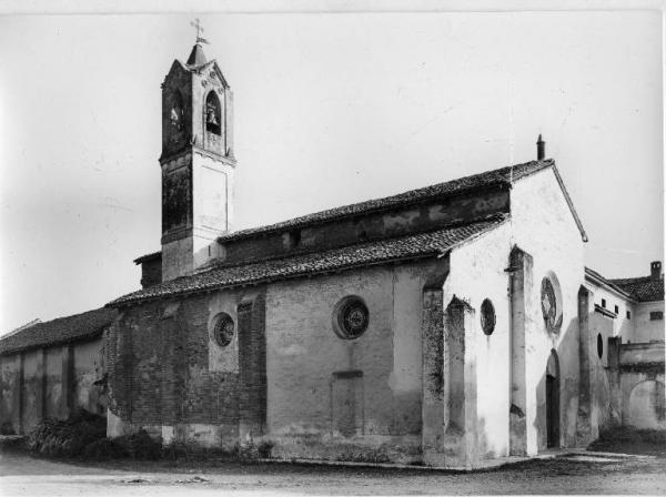 Frascarolo (Pv) - chiesa - Abbazia di S. Maria di Acqualunga - esterno - fianco