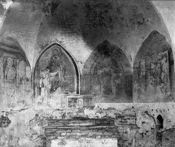 San Giacomo della Cerreta, Belgioioso (Pv) - chiesa - oratorio di San Giacomo - interno - zona absidale - affreschi