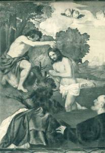 Dipinto - Battesimo di Gesù - Tiziano - Roma - Pinacoteca Capitolina