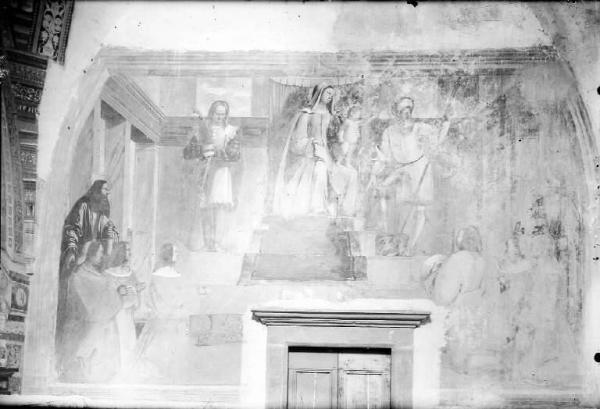 Dipinto murale - Madonna con Bambino e Santi - Monte Isola - Castello Oldofredi Martinengo