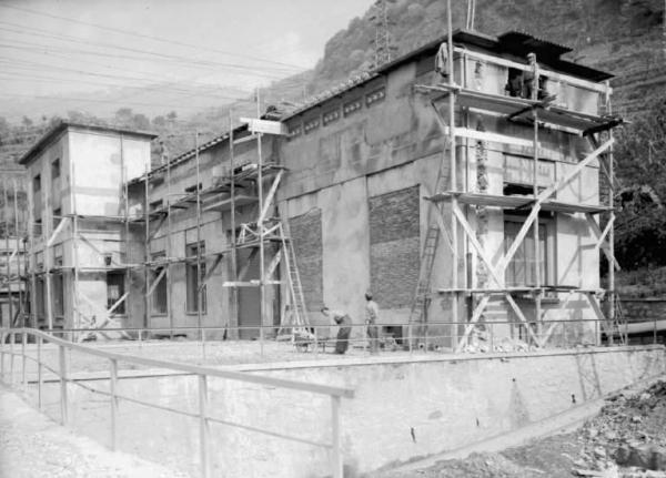 Malegno - Località Lanico - Centrale idroelettrica Elva (Società Elettrica di Valle Camonica) - Cantiere - Impresa Baffelli