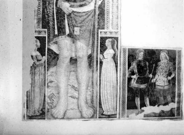 Dipinto murale - S. Cristoforo tra due devote e i S. Nazaro e Celso - Andrista - Chiesa dei Ss. Nazaro e Celso