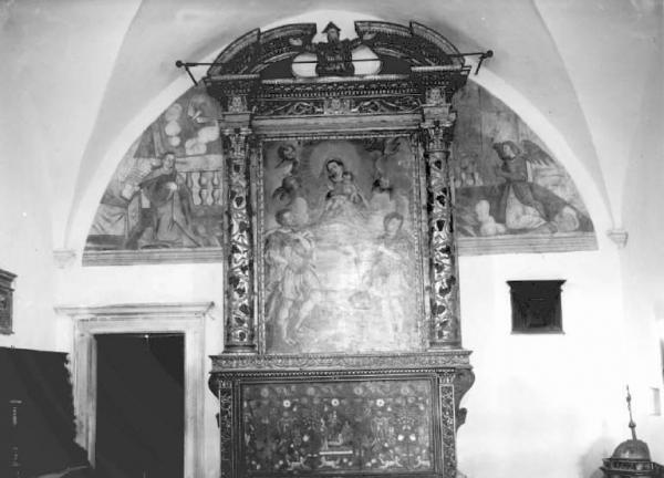 Pala d'altare dipinta - Madonna con Bambino e due Santi - Andrista - Chiesa dei Ss. Nazzaro e Celso