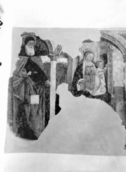 Dipinto murale - Madonna con Bambino e Santo - Andrista - Chiesa dei Ss. Nazzaro e Celso