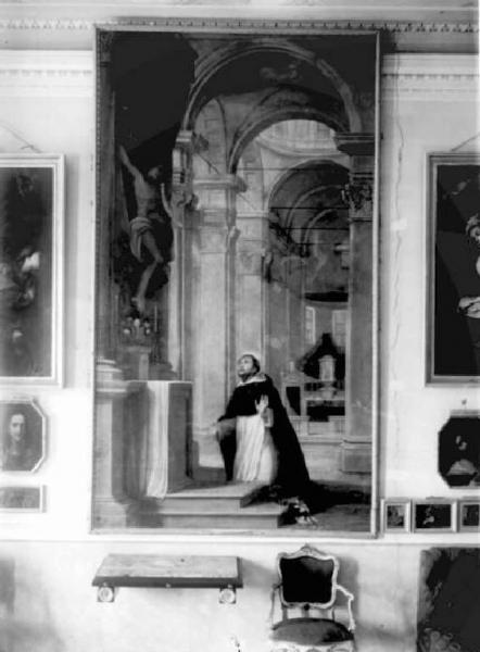 Dipinto - S. Domenico in preghiera - Giuseppe Badaracco - Lovere - Galleria Tadini