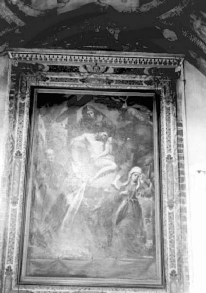 Dipinto murale - Compianto di Cristo morto - Giovan Pietro da Cemmo - Esine - Chiesa di S. Maria Assunta
