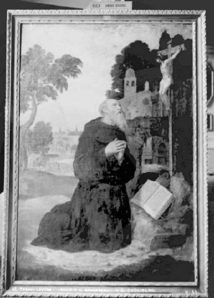 Dipinto - S. Guglielmo in adorazione della croce - Domenico Brusasorci - Lovere - Galleria Tadini