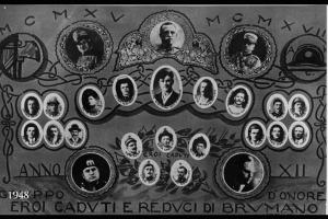 Caduti e reduci di Brumano della prima guerra mondiale.