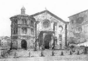 Acquaforte - Chiesa di S. Luca a Cremona - Francesco Colombi Borde