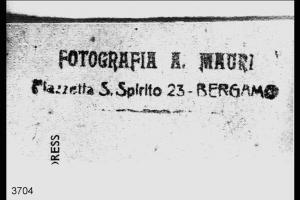 Riproduzione del timbro commerciale dello studio fotografico Mauri.