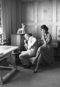 Burgenstock. Sofia Loren con il marito Carlo Ponti