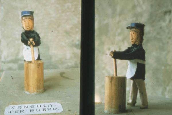 Poggio Rusco - Figurazioni di Remo Merighi - Plastico con scena di lavoro agricolo - Lavorazione del latte