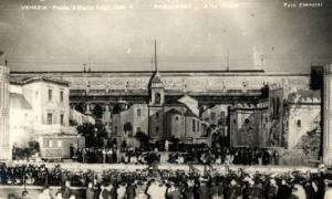 Venezia - Piazza San Marco - Messa in scena dei "Pagliacci" - Prove generali