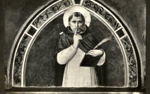 Affresco - S. Pietro Martire chiede silenzio - Beato Angelico - Firenze - Convento di S. Marco - Chiostro di S. Antonio