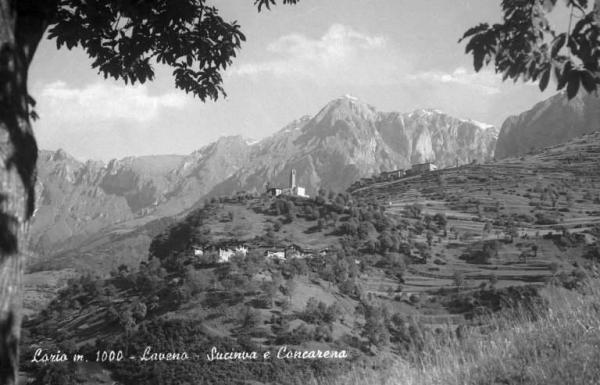 Lozio - Località Laveno - Veduta di Sucinva e massiccio della Concarena