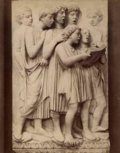 Bassorilievo - Fanciulli che cantano - Luca della Robbia - Firenze - Museo dell'Opera di S. Maria del Fiore