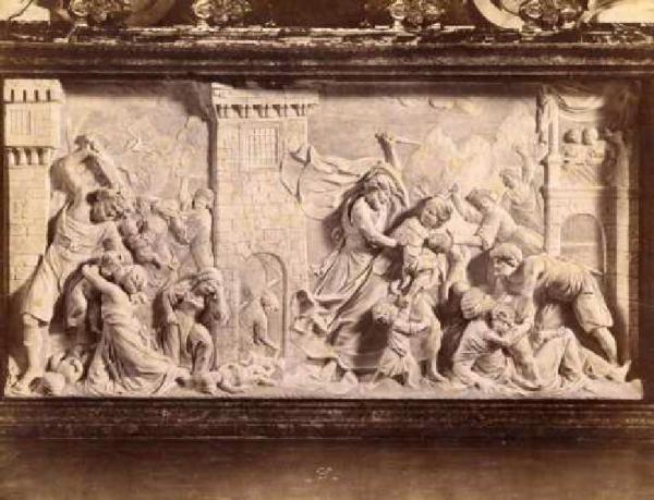 Paliotto a rilievo - Strage degli innocenti - Dionigi Bussola - Pavia - Certosa - Chiesa - Cappella di S. Giuseppe