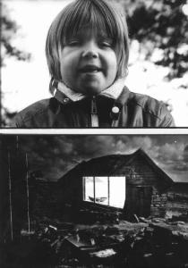 Svezia - Dittico - Bambino e cascina in pietra con riflessi di luce