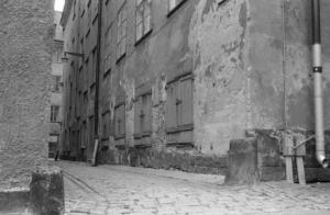Svezia, Stoccolma - Gamla Stan - Città vecchia - Scorcio cittadino con case vecchie
