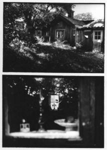 Svezia, Stoccolma - Due immagini - particolari esterno/interno di casa rustica