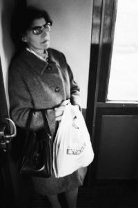 Ritratto femminile - passeggero del treno