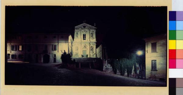 Meda - via San Martino - chiesa di San Vittore - piazza Vittorio Veneto - Notturno