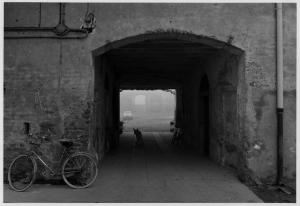 Noviglio - cascina Conigo - portico - bicicletta