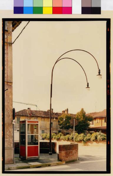 Mediglia - via Roma - piazza Repubblica - cabina telefonica - lampione