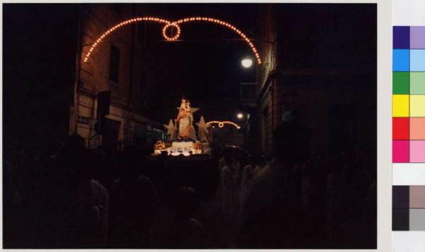 Corsico - via XXIV maggio - sagra di Corsico - processione con statua della Madonna della Cintura
