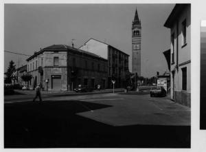 Trezzo sull'Adda - via Cavour - piazza Nazionale - centro storico - campanile