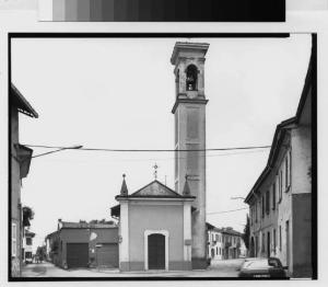 Buscate - Chiasa di Santa Maria della neve - facciata - campanile - centro storico