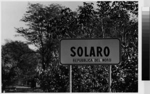 Solaro - cartello di ingresso al comune