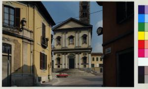 Carate Brianza - via Sant'Ambrogio - chiesa dei Santi Ambrogio e Simpliciano - villa Cusani - piazza