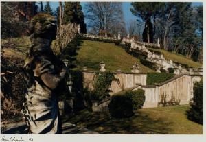 Arcore - villa Ravizza - scalinata - statue - parco