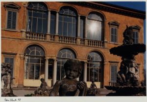 Arcore - villa La Cazzola - facciata meridionale - architetto Richini - fontana con statue