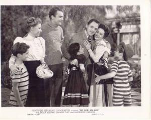 Scena del film "Figlio, figlio mio !" - regia di Charles Vidor - 1940 - attori Louis Hayward, Brian Aherne e Laraine Day