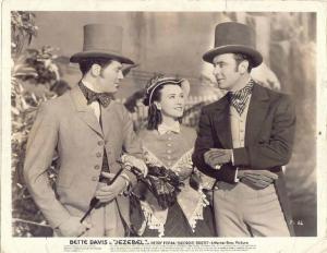 Scena del film "Jezebel. La figlia del vento " - regia William Wyler - 1938 - attori Henry Fonda, Margaret Lindsay e George Brent