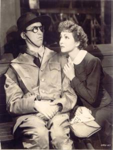 Scena del film "Questo mondo è meraviglioso" - regia H.S. Van Dyke - 1939 - attori Claudette Colbert e James Stewart