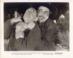 Scena del film "Man of the Forest " - regia Henry Hathaway - 1933 - attore Barton MacLane