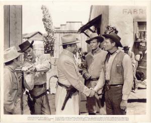 Scena del film "Il ranch delle tre campane" - regia Ray Enright - 1949 - attori Zachary Scott, Joel Mc Crea e Douglas Kennedy