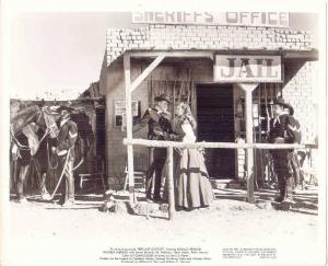 Scena del film "L'assedio di Fort Point" (The Last Outpost) - regia Lewis R. Foster - 1951 - attori Ronald Regan e Rhonda Fleming
