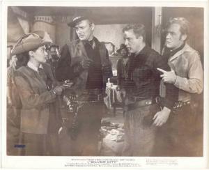 Scena del film "Le rocce d'argento" - regia Byron Haskin - 1951 - attrice Yvonne De Carlo