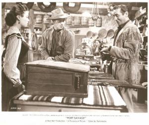 Scena del film "La cavalcata dei diavoli rossi " - regia Ray Enright - 1952 - attore Sterling Hayden