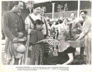Scena del film "La frontiera indomita" - regia Hugo Fregonese - 1952 - attrice Shelley Winters